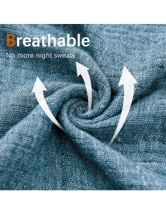 Manta de Muselina de Algodón SE SOFTEXLY 127x152 cm Azul Vintage 2