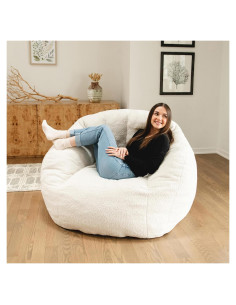 Silla de frijoles Big Joe Cloudberry Icing - Estructura suave