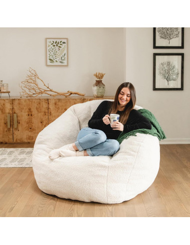 Silla de frijoles Big Joe Cloudberry Icing - Estructura suave