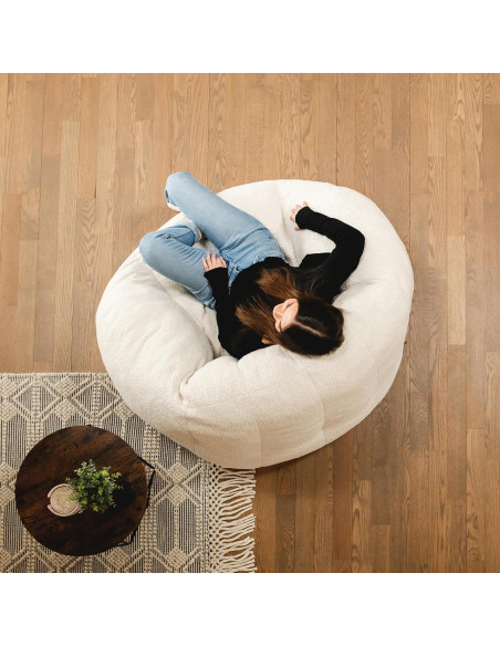 Silla de frijoles Big Joe Cloudberry Icing - Estructura suave