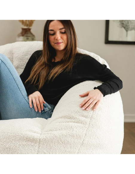 Silla de frijoles Big Joe Cloudberry Icing - Estructura suave