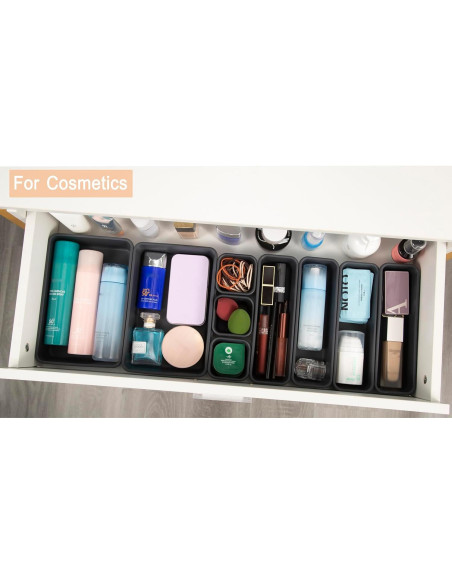 Organizador de Cajones 15 Pcs Kutesna Negro Apilable