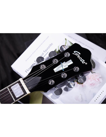 Guitarra Eléctrica Grote LPYS-006 Cuerpo Sólido Negro