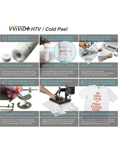 Película de Vinilo Termotransferible VVIVID+ 30.48x91.44 cm