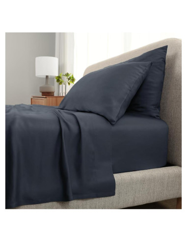 Juego de Sábanas Cariloha Aloha Soft 4 Piezas Reina Azul Cabo