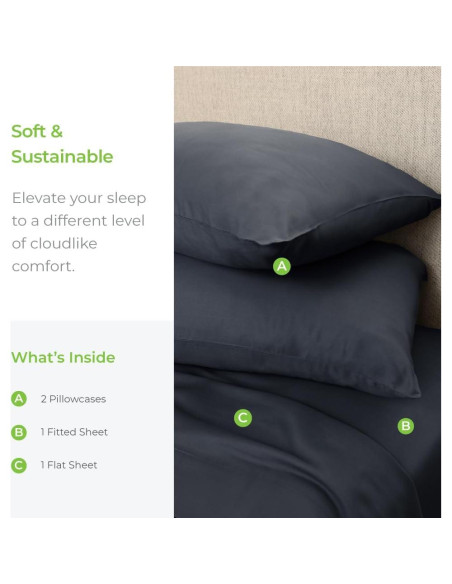 Juego de Sábanas Cariloha Aloha Soft 4 Piezas Reina Azul Cabo