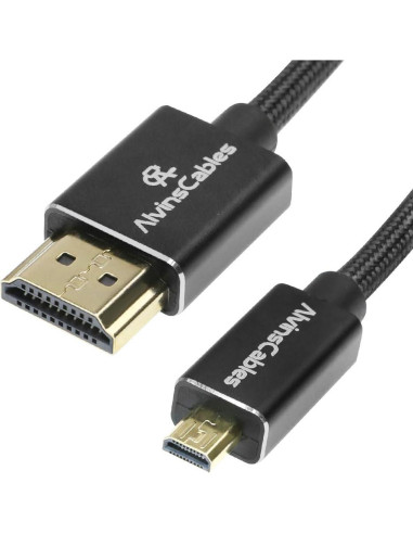 Cable HDMI 2.1 Micro a HDMI Cables de Alvin 8K 60Hz 70cm