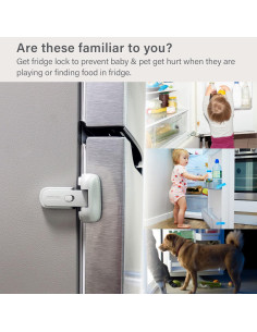Cerradura de Nevera a Prueba de Niños HT - Gris, 1 Paquete 2