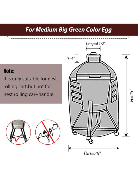 Funda Impermeable KAMaster para Parrilla Kamado 66 cm