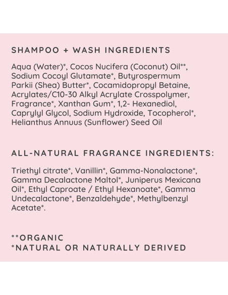 Champú y Lavado Bubbsi 32oz Aceite de Coco Orgánico Suave