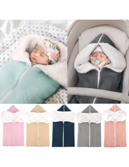 Manta de Envolver para Bebé Lekad Verde 75x75cm Transpirable