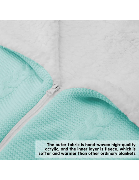 Manta de Envolver para Bebé Lekad Verde 75x75cm Transpirable