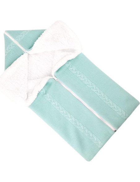 Manta de Envolver para Bebé Lekad Verde 75x75cm Transpirable