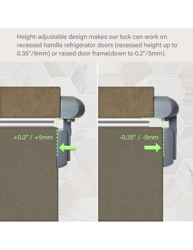 Cerradura de Nevera a Prueba de Niños HT - Gris, 1 Paquete