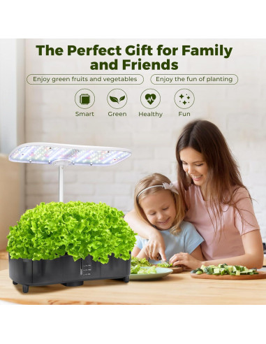 Sistema Hidropónico LED Kingsyard 48W Jardín Interior 5L