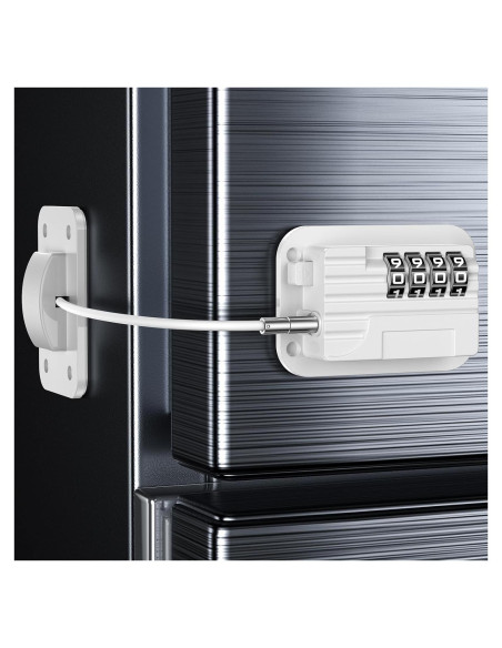Cerradura de Refrigerador con Contraseña 4 Códigos Autoadhesiva Cerradura de Refrigerador con Contraseña 4 Códigos Autoadhesiva