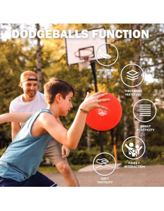 Set de 12 pelotas de dodgeball COAMZPARTY 21.6 cm multicolor 2