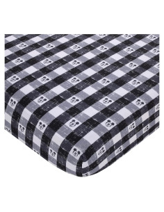 Sábana Ajustable Cuna Disney Mickey Mouse Cuadros Gris