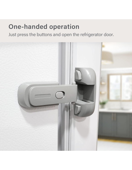 Cerradura de Nevera a Prueba de Niños HT - Gris, 1 Paquete