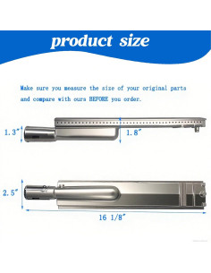 Repuestos de Acero Inoxidable Cmanzhi BUBurner para BBQ Bull 2