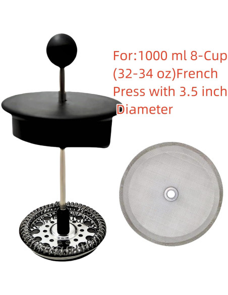 Filtros de Prensa Francesa Ruilida 4 Piezas Acero Inoxidable 10.16 cm