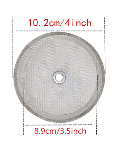 Filtros de Prensa Francesa Ruilida 4 Piezas Acero Inoxidable 10.16 cm