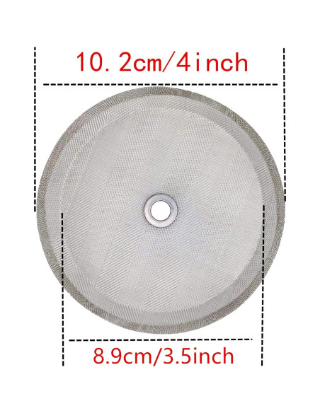 Filtros de Prensa Francesa Ruilida 4 Piezas Acero Inoxidable 10.16 cm