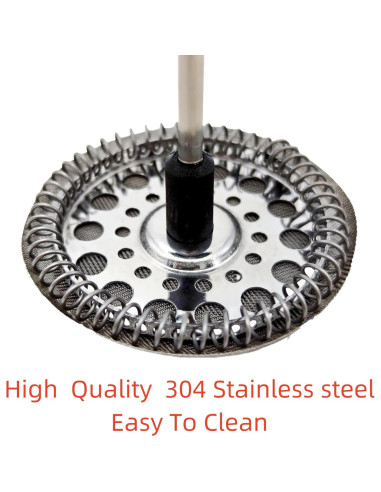 Filtros de Prensa Francesa Ruilida 4 Piezas Acero Inoxidable 10.16 cm