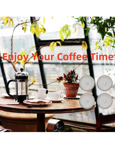 Filtros de Prensa Francesa Ruilida 4 Piezas Acero Inoxidable 10.16 cm