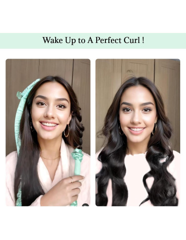 Juego de Rizado Sin Calor BABYSHEEP - Banda de Satén Verde 5 Unidades