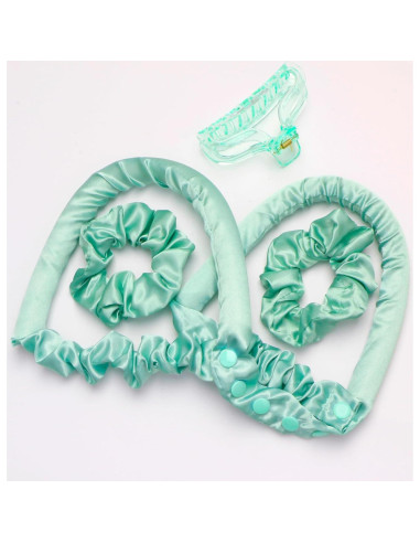 Juego de Rizado Sin Calor BABYSHEEP - Banda de Satén Verde 5 Unidades