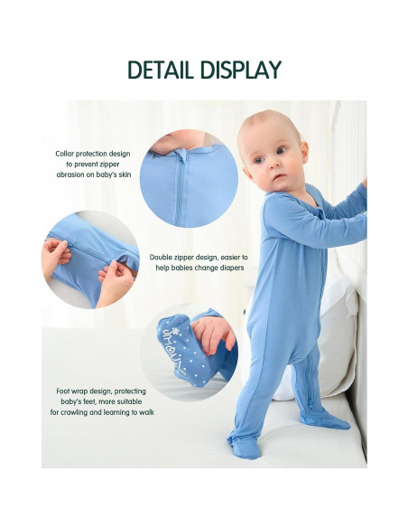 Mono de Rayón de Bambú para Bebés Ekkimy - Paquete de 2