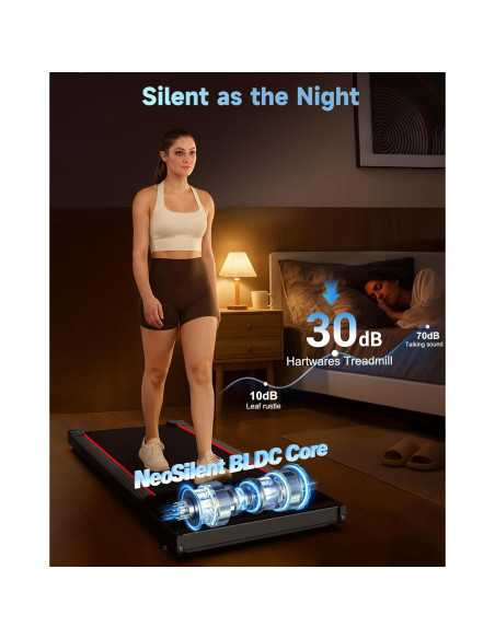 Caminadora bajo escritorio Hartwares DK-38AB-1-1, 2.5HP, 6.4 km/h