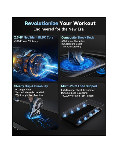 Caminadora bajo escritorio Hartwares DK-38AB-1-1, 2.5HP, 6.4 km/h