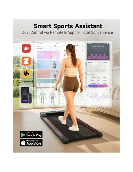 Caminadora bajo escritorio Hartwares DK-38AB-1-1, 2.5HP, 6.4 km/h