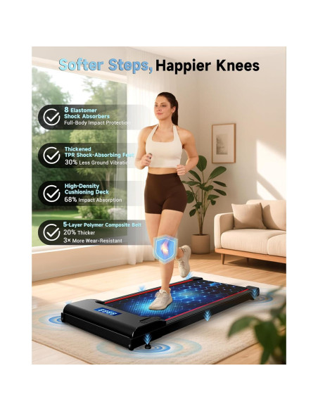 Caminadora bajo escritorio Hartwares DK-38AB-1-1, 2.5HP, 6.4 km/h