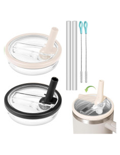 Tapa de repuesto con popote flip HAIYUUS para Stanley 40 oz - 2 piezas