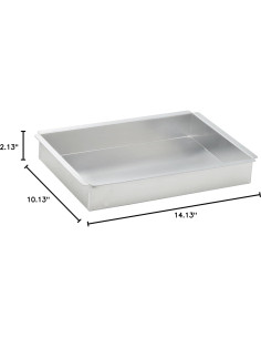 Molde Rectangular para Pasteles Winco 22.86x33.02 cm Aluminio 2
