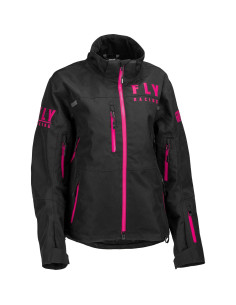 Chaqueta Carbono Mujer Fly Racing 3X-L Negra/Rosa Impermeable 2