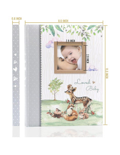 Libro de Memorias del Bebé Holoary 76 Páginas Animales Bosque 2