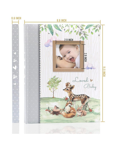 Libro de Memorias del Bebé Holoary 76 Páginas Animales Bosque