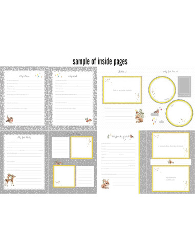 Libro de Memorias del Bebé Holoary 76 Páginas Animales Bosque