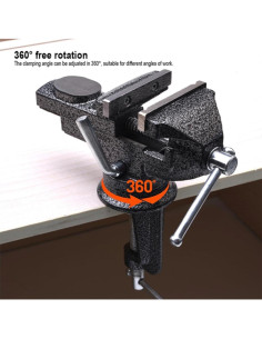 Prensa de Banco Wiselifetech 2.5" con Base Giratoria 360 2