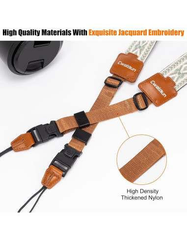 Correa de Cámara Cwatcun Floral Bohemia Ajustable 120-140 cm