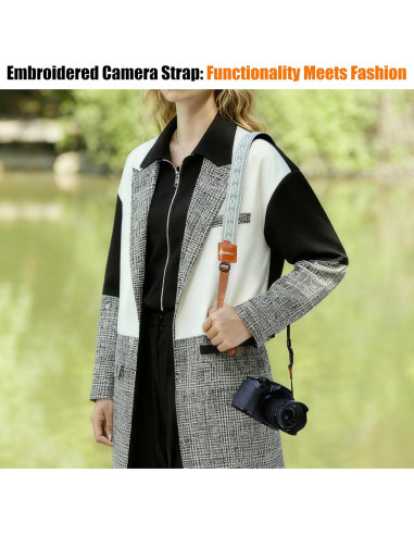 Correa de Cámara Cwatcun Floral Bohemia Ajustable 120-140 cm