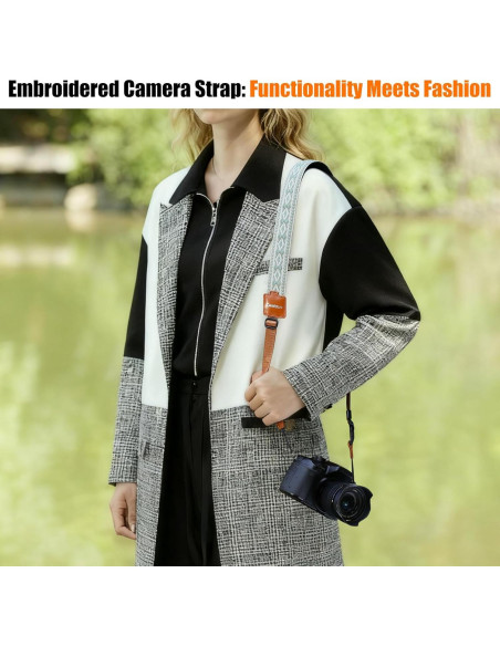 Correa de Cámara Cwatcun Floral Bohemia Ajustable 120-140 cm