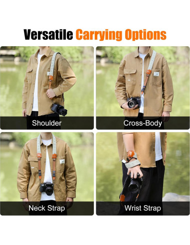 Correa de Cámara Cwatcun Floral Bohemia Ajustable 120-140 cm