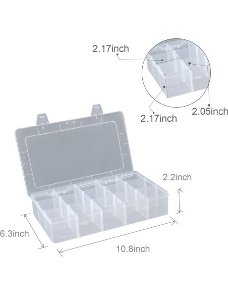 Cajas de Almacenamiento de Manualidades SYMPABASIC 15 Compartimentos