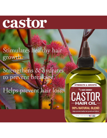 Aceite de Ricino Hair Chemist 200 g - Estimulador Crecimiento Cabello