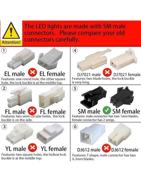Paquete de 2 Bombillas LED LIDESEN 12V 1.5W 68mm Blanco Cálido